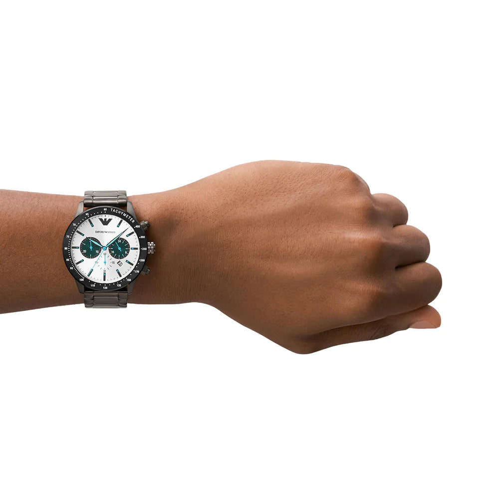 Emporio Armani Men's Gunmetal Stainless Steel Watch - AR11471